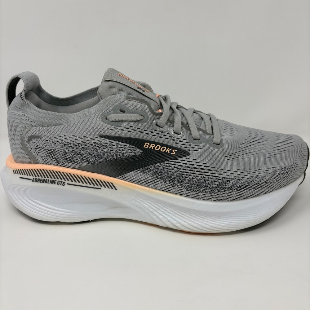 Brooks Adrenaline GTS 25 Womens Size 8 2E Extra Wide Grey Athletic Running Shoes